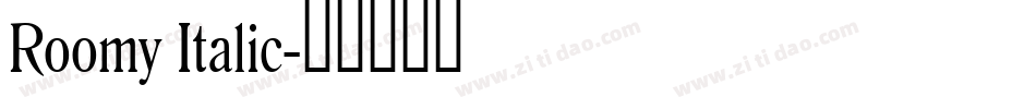 Roomy Italic字体转换